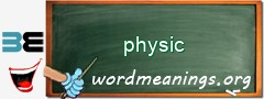 WordMeaning blackboard for physic